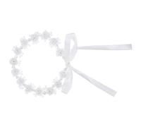 PHENOFICE Headband Bridal White Crystal Polymer Clay Flower Lightweight Hair Band Wedding Hair Accessory for Women Bride Suitable for Garden Receptions