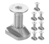 PHENOFICE Hydrofoil Mounting Screws Prevent Deformation 8pcs Stainless Steel with T Shape Design and Provide Greater Resistance to Force for Foil Board and Surfboard for Oceans and Lakes