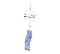 PHENOFICE Japanese Garden Ornaments Glass Wind Chime Decorative Wind Bell Hanging Ornament for Living Room Yard