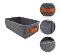 PHENOFICE Large Capacity Folding Storage Basket for Home and Desktop Organization Rectangular Grey Container for Sundries Clothing and Stationery Holder Moisture-resistant Simple Storage Box