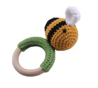 PHENOFICE Little Bee Rings The Bell Creative Handmade Wooden Hand Plaything for Boy Girl Sensory Development at Home