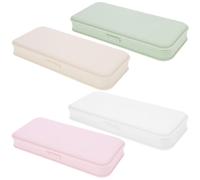 PHENOFICE Makeup Organizer for Beauty Tools and Nail Tools, for On-the-go 4pcs Multifunctional Desktop Storage Box with Spacious Capacity Elegant Plastic Design Traveling