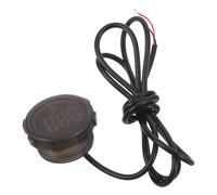 PHENOFICE Mini Voltmeter: 1.4" Round 3-Digit DC Tester with 2-wire Reverse Connection Protection - Red LED Display Panel Voltage Meter for DC Power Testing & Circuit Monitoring