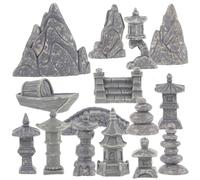 PHENOFICE Miniature Pagoda and Portable Resin Ornament with Detail Design and Fine Workmanship, Easy to Clean Decorative Rockery Decor for Zen Room and Landscape