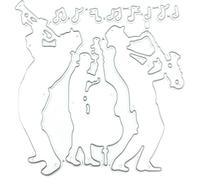 PHENOFICE Music Note Die Cut Metal Hand Embossing DIY Sturdy Silver Carbon Steel Embossing Die for Scrapbooking and Decorate Letters