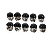PHENOFICE No Sew Buttons 10pcs Black Invisible Button Brooches for Women, Small and Compact Safety Brooches to Prevent Peeping, Made of Pp and Metal, Suitable for Shirts, Blouses