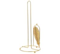 PHENOFICE Nordic Farmhouse Paper Towel Holder Standing Kitchen Decor Accessory with Easy Installation and Easy to Clean Iron Material, Golden Plume Design for Home Decor and Kitchen