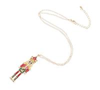 PHENOFICE Nutcracker Necklace Jewelry Necklace Nutcracker Jewelry Christmas Tree Pendant Soldiers and Kings Ballet Accessories for Ballet Accessories Thanksgiving Earrings Red Alloy