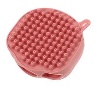 PHENOFICE Pink Silicone Shower Scrubber Double-Sided Handheld Bath Brush with Nonslip Grip for Gentle Exfoliation and Effective Skin Cleaning in Shower