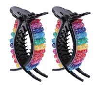 PHENOFICE Plastic Hair Clips Barrettes 2pcs Strong Hold Non-slip with Large Claw Grip Casual Elegant Styling Accessories for Women and Girls for Ceremonies and New Year's Day