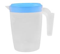 PHENOFICE Plastic Water Pitcher with Lid 1l Blue Round Small Juice Pitcher for Fridge Suitable for Cold Beverages and Lemonade
