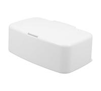 PHENOFICE Plastic Wipes Dispenser Refillable Box with Lid Household Wipes Holder for Living Room and Bedroom Simple Structure Organizer Case (White)