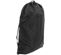 PHENOFICE Polyester Laundry Bag Laundry Storage Sack with Drawstring and Shoulder Straps, Handy Machine Washable Clothes Storage Pouch Simple Design Black for Travel and Room Organisation