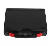 PHENOFICE Portable Storage Design and Drill, Compartment Bits for Parts Small Hard Tool Box Organizer with Waterproof Sturdy Black Pp Plastic Case for DIY Projects and Crafts