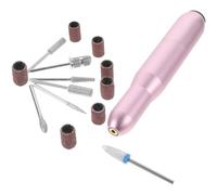 PHENOFICE Professional Electric Nail Drill Machine USB Powered Portable Nail Grinder with 5 Different Grinding Heads and Aluminium Alloy Body Random Color