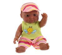 PHENOFICE Realistic Reborn Doll African American Newborn Boy Soft Weighted Vinyl Body Lifelike Collectible for Boys and Portable Play
