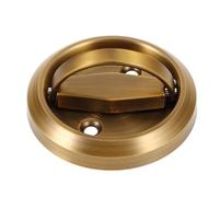 PHENOFICE Recessed Fire Hydrant Pull Handle 201 Yellow Bronze Hidden Cabinet Pull for Fire Hose Box Pre-holed No-drill Installation Accessory