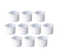 PHENOFICE Silicone Epoxy Measuring Cups No Cracking 50ml with Scale 12pcs Integral Forming White Colour for Resin Art Craft and DIY Crafts