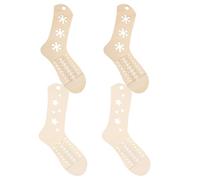 PHENOFICE Sock Blockers Simple Assembly Adjustable for Knitting Wooden 4pcs Stretchable Structure Modular Design, Lightweight Sock Form Protect and DIY Projects and Home Use Wool Yarn