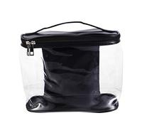 PHENOFICE Splash-Proof Double Zipper PVC Cosmetic Bag Makeup Pouch Travel Toiletry Organizer Fold Out Travel Wash Bag for Outdoor Use
