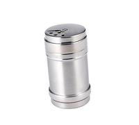 PHENOFICE Stainless Steel Adjustable Seasoning Can Rotatable Design Spice Shaker for Salt and Sugar Kitchen Castor 4cm Diameter x 8cm Height