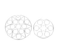 PHENOFICE Stainless Steel Steamer Racks with 6 and 12 Holes 2pcs Practical and Convenient round Kitchen Steamer Rack for Household Steaming