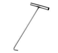 PHENOFICE Stainless Steel T-Shape Manhole Cover Hook 38cm X 8mm Hand Lifting Tool Well Lid Lifter for Sewer Drainage and Roller Shutter Door Pulling