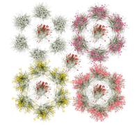 PHENOFICE Static Flower Tuft 5Pcs Miniature Vegetation Groups for Micro Landscape and Mini House Decoration