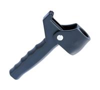 PHENOFICE Sturdy Black Plastic Crutch Handle with Groove Shape Design and Comfortable Grip, Removable Walking Stick Accessory for Elders with 22mm Tube Diameter