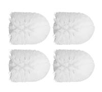 PHENOFICE Toilet Toughness Brush White Replacement 4pcs Dense with Bristles and Strong Material Cleaning Tool Brush Refill Bathroom Bowl