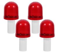 PHENOFICE Traffic Cone Warning Lights 4Pcs Sturdy Plastic Flashing Emergency Roadblock Lamps for Outdoor Parking and Vehicle Use (Battery Not Included)