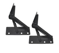 PHENOFICE Triangular Spring Hinge Cold Rolled Steel Material 2pcs with Easy and Fast Folding and Slow Automatic Going Down Features, Black Furniture Replacement for Sofa and Storage Box