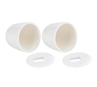PHENOFICE Universal White Plastic Toilet Bolt Caps for Bathroom Use Abs Material round Push-on Covers Concealing Toilet Mounting Fasteners Easy Installation