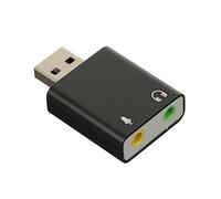 PHENOFICE Usb External Sound Card Adapter Compact Usb Stereo Sound Adapter with Headphone Microphone Jack for Music Movies Gaming Lightweight Design