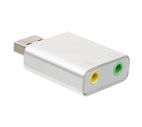 PHENOFICE Usb Stereo Audio Adapter External Sound Card with Headphone Microphone Jack Play No Drivers Needed for Gaming Music Movie Sharing Compact Portable Design