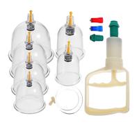 PHENOFICE Vacuum Cupping Therapy Equipment Portable U-Shaped Plastic Cup Cupping Therapy Set with Good Sealing for Human Body Joints Home Use Massage and Relaxation