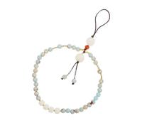 PHENOFICE Vintage Chinese Style Phone Beaded Lanyard Strap with Bodhi Stone, Practical and Delicate Mobile Phone Chain Wrist Strap for Mp3 Player and U Disk, Anti-lost and Unique Decoration