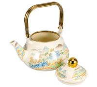 PHENOFICE Vintage Enamel Tea Kettle 1.5l Ceramic Stovetop Safe Classic Teapot with Charming Aesthetic, Preserves Authentic Taste, for Traditional and Modern Kitchens