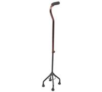 PHENOFICE Walking Cane and Height Adjustable Feature Quad Base Aluminum Alloy Adjustable with Non- Rubber Tips for Elderly People for Walking and Mountaineering Support