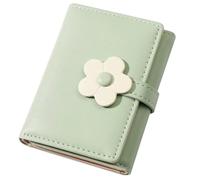PHENOFICE Wallet and Card Organizer with Flower Pattern, Portable Pu Leather Coin Purse Simple Stylish Trifold Design Cute and Functional Gift for Home and Office Use for Students