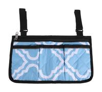 PHENOFICE Wheelchair Side Bag - Wheelchair Pouch with Adjustable Strap for Walker Rollator Electric Scooter Wheel Chairs - for Phone Book Bottle Sunglasses Wallet and More