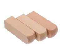 PHENOFICE Wooden Carving Blocks Unfinished Wood Material 3pcs for DIY Seal Making Rounded Corners, Safe and Convenient to Carry, for Woodwork and Other Crafts