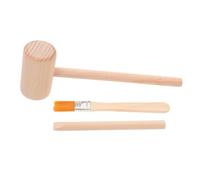 PHENOFICE Wooden Digging Hammer Kit Excavation Set with Brush and for Fine Motor Skill Development Safe Lightweight Dig Tool for Boys and Exploration Play