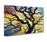Phenomenal Oak Tree Canvas Print | Gallery Wrapped 30mm Frame Wall Art | 30x20 inches | Ready to Hang | Contemporary Landscape Picture | Living Room Bedroom Lounge Office