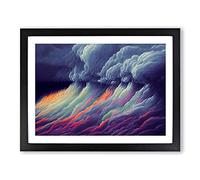 Phenomenal Thunderstorm Framed Print | A3 Black Framed Wall Art | Ready to Hang | Modern Landscape Picture | Living Room Bedroom Lounge Office