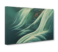 Phenomenal Waterfall Canvas Print | Gallery Wrapped 30mm Frame Wall Art | 30x20 inches | Ready to Hang | Contemporary Landscape Picture | Living Room Bedroom Lounge Office