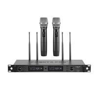 Phenyx Pro Dual UHF True Diversity Auto Scan Wireless Mic System PTU-2U-2H