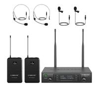 Phenyx Pro Dual Wireless Microphone System w/ 2x100 UHF Frequencies, A