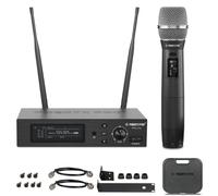 Phenyx Pro True Diversity Wireless Microphone System w/ 1000 Tunable Channels, Single Cordless Mic Set w/Auto Scan, UHF Professional Dynamic Microphone for Singing, Stage & Studio (PTU-1U)