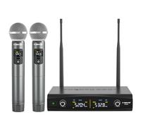 Phenyx Pro UHF Wireless Handheld Microphone System, 30 Adjustable Frequency Cordless Mic Sets, All Metal Build, 200ft Coverage, Suitable for Home Karaoke, Weddings, DJ, Church (PTU-52)